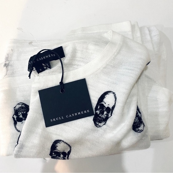 Skull cashmere 100% cotton long sleeve tee - Picture 4 of 4